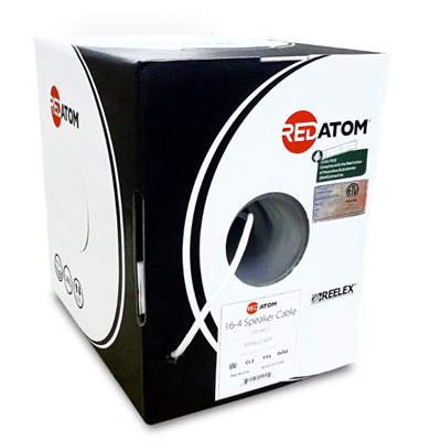 Red Atom 16 / 2 65-Strand Speaker Wire 500' Box (white)(V2)