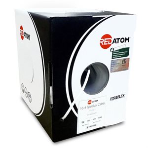 Red Atom 16 / 4 65-Strand Speaker Wire 500' Box (white)(V2)
