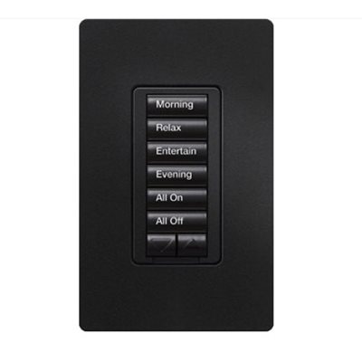 Lutron RadioRA2 Hybrid Master Keypad w / Neutral Wire (midnight)