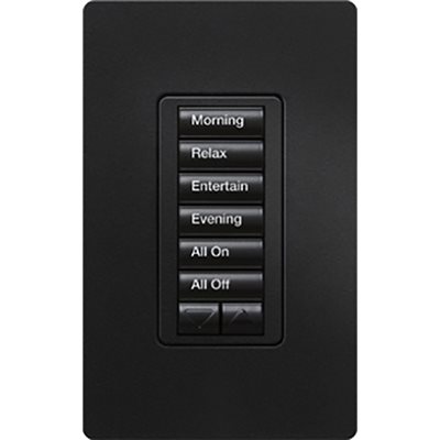 Lutron 6-Button with raise / lower (midnight)