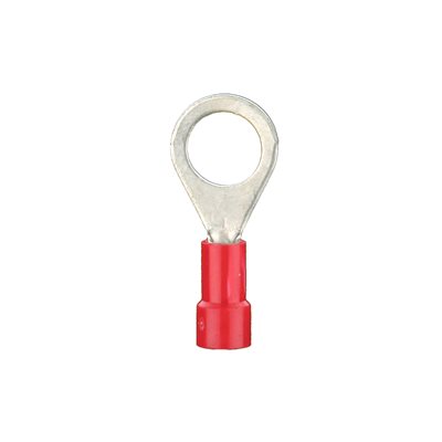 Install Bay 8 ga #10 Vinyl Ring Terminal (red, 25 pk)