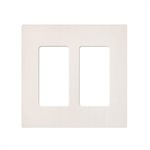 Lutron 2-Gang Satin Wall Plate (biscuit)