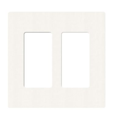 Lutron 2-Gang Satin Wall Plate (brilliant white)