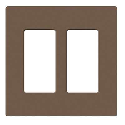 Lutron 2-Gang Satin Wall Plate (espresso)