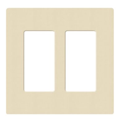 Lutron 2-Gang Satin Wall Plate (sand)