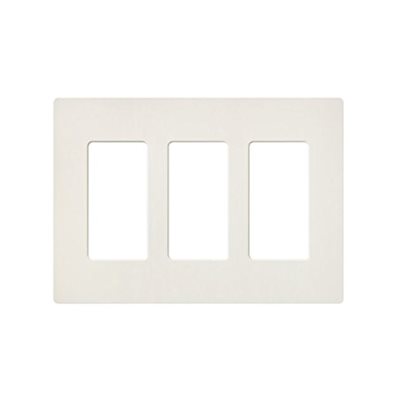 Lutron 3-Gang Satin Wall Plate (biscuit)