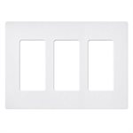 Lutron 3-Gang Satin Wall Plate (snow white)