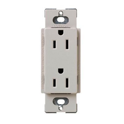 Lutron Satin Color 15A Duplex Receptacle (taupe)