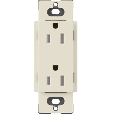 Lutron 15A Tamper Resistant Duplex Receptacle (pumice)