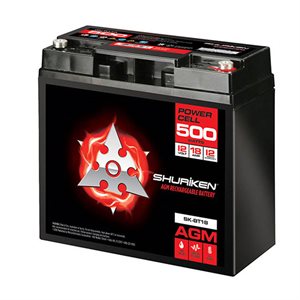 Shuriken 500 Watt 18 Amp Hours Compact Size AGM 12V Battery