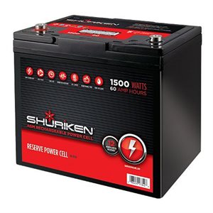 Shuriken 1,500W 60 Amp Hours Compact Size AGM 12V Battery