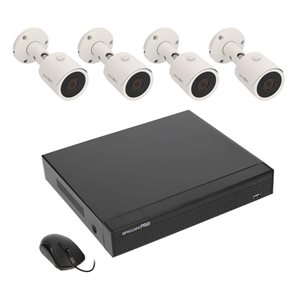 Spyclops 4 CHANNEL POE 4K NVR W / 4 MN BLT 1TB
