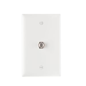 On-Q 1GHz F-Connector Coax Wall Plate (white)