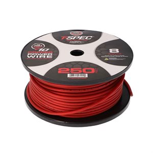 T-Spec 8 ga 250' OFC Power Wire (matte red)