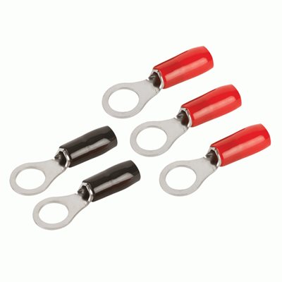 T-Spec v8 8 ga 3 / 8" Crimp Ring Terminal (red / black, 5 pk)