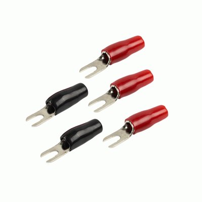 T-Spec v8 8 ga #10 Barrier Spade Terminal (red / black, 20 pk)