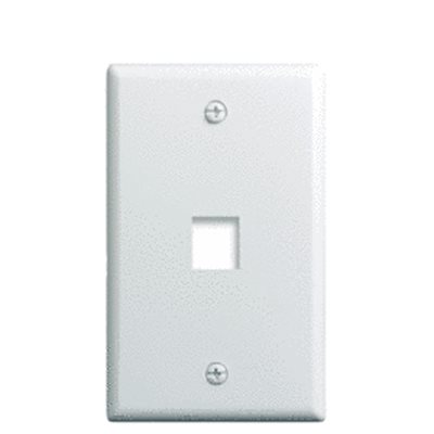 On-Q Single-Gang 1-Port Wall Plate (white, 10 pk)