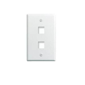 On Q 1G WALL PLATE 2-PORT WH (M10)