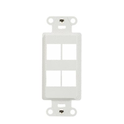 On-Q 4-Port Decorator Outlet Strap (white)