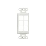 On-Q 4-Port Decorator Outlet Strap (white)