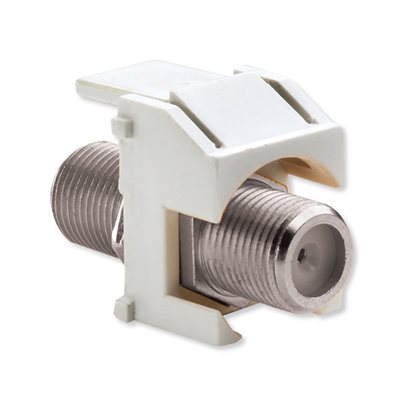 On-Q 3GHz Recessed F-Connector Keystone Insert (white, 10 pk)