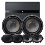 Sony ES Bundle 3 – 8-Channel Amp, 6x8 & 6x9 Coaxial Speaker Pairs, 2x 10” Subs + Free Sound Damping