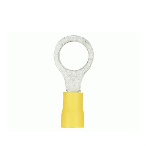 Install Bay 12-10ga #8 Vinyl Ring Terminal (yellow, 100 pk)