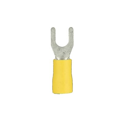 Install Bay 12-10 ga #6 Vinyl Spade Terminal (yellow, 100pk