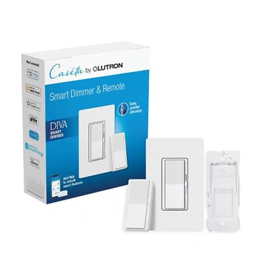 Lutron Pico Paddle Remote and Diva Smart Switch Kit (Dimmer), Trilingual