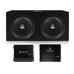 Triton Audio Dual 10” Bass Package w / 1000W Mono Amp + WR800.1 800W Mono Amp